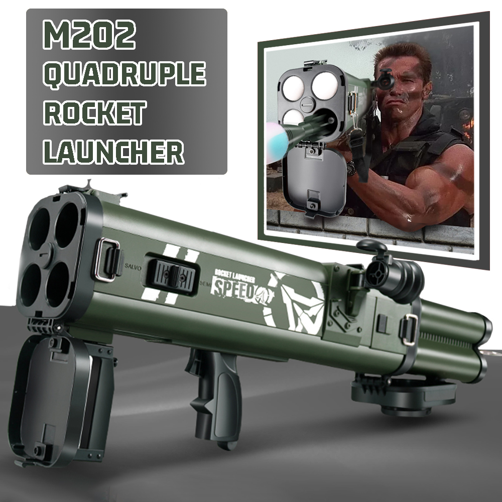 Foam Dart Gun - Peluncur Roket Empat Kali Lipat M202