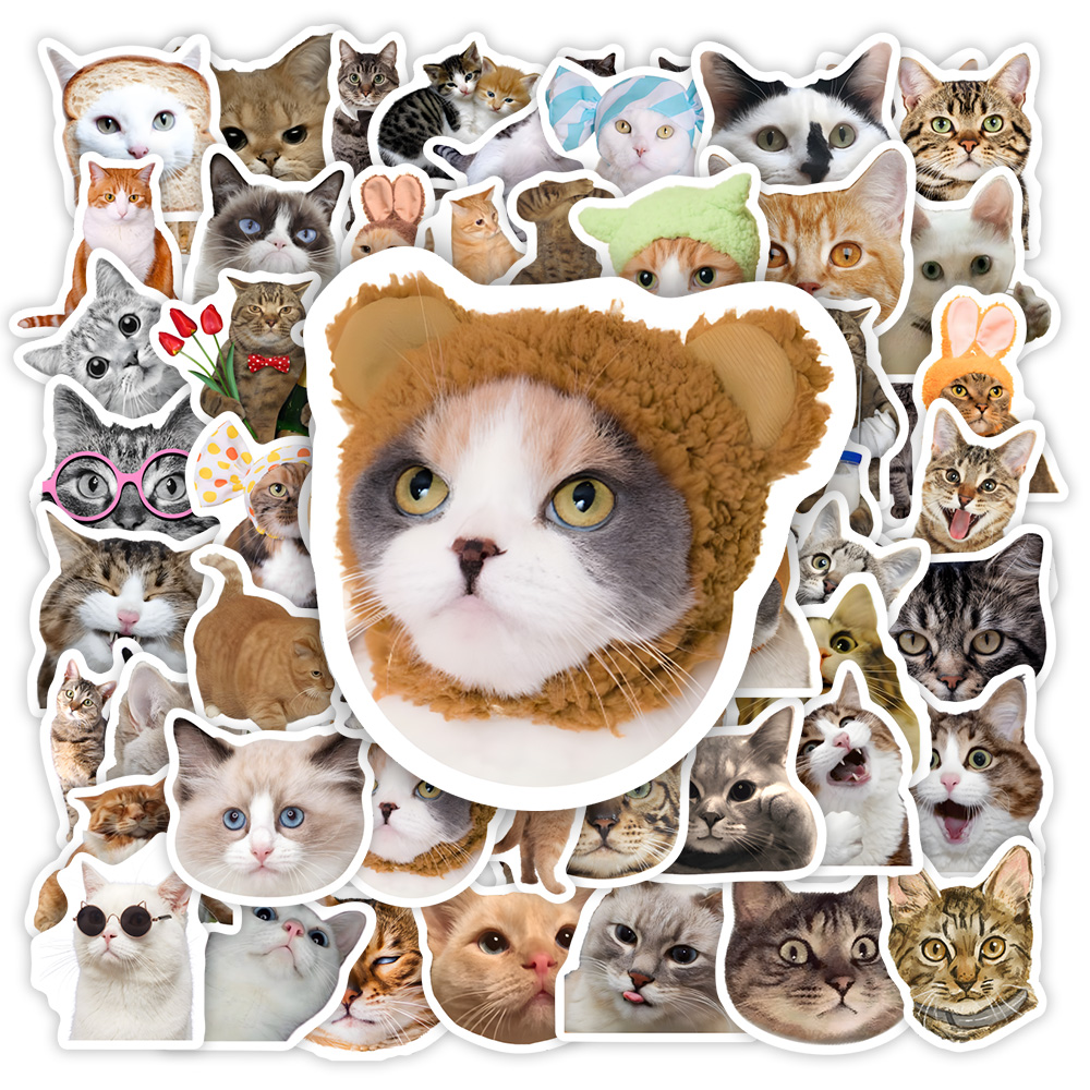 Kids Toys Clipart - Stiker kucing lucu DIY hadiah mainan