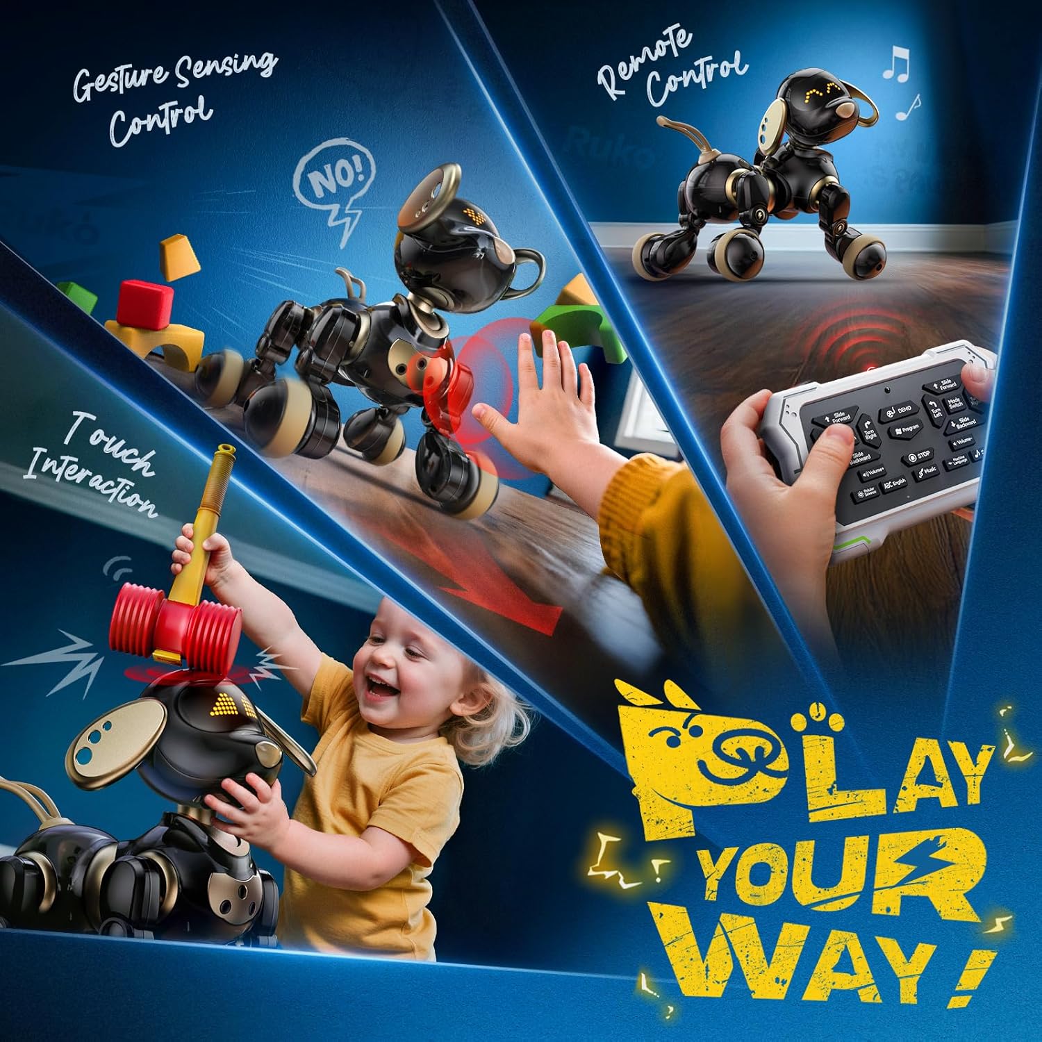 Kid Toys And More - Mainan Anjing Robot AI 2.4G Pintar,