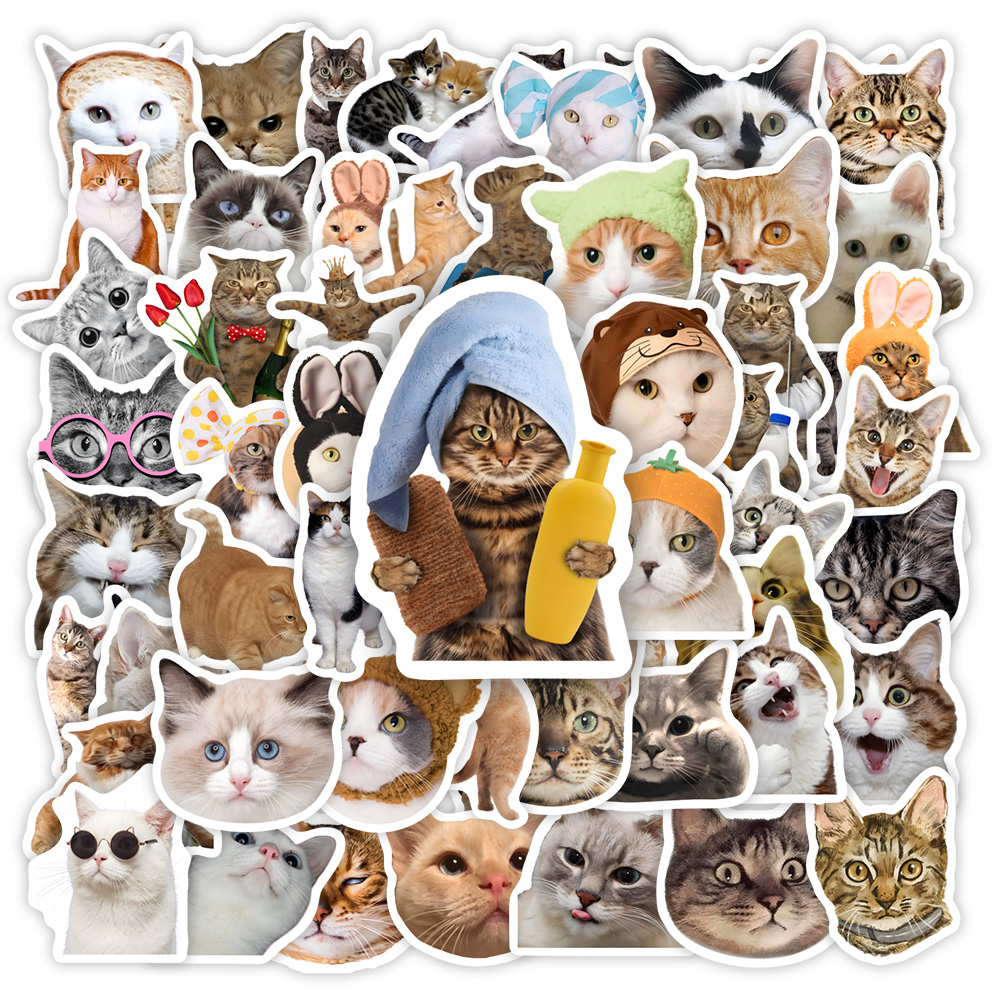 Kids Toys Clipart - Stiker kucing lucu DIY hadiah stiker