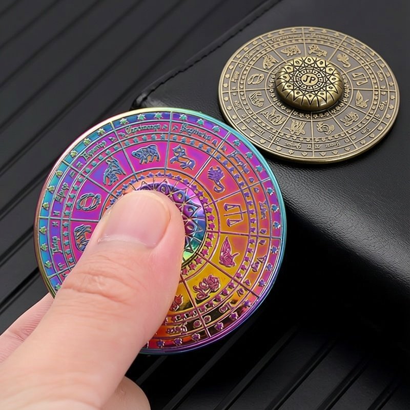 Kids Toys Unique - Spinner Gyro Logam Pola Konstelasi EDC