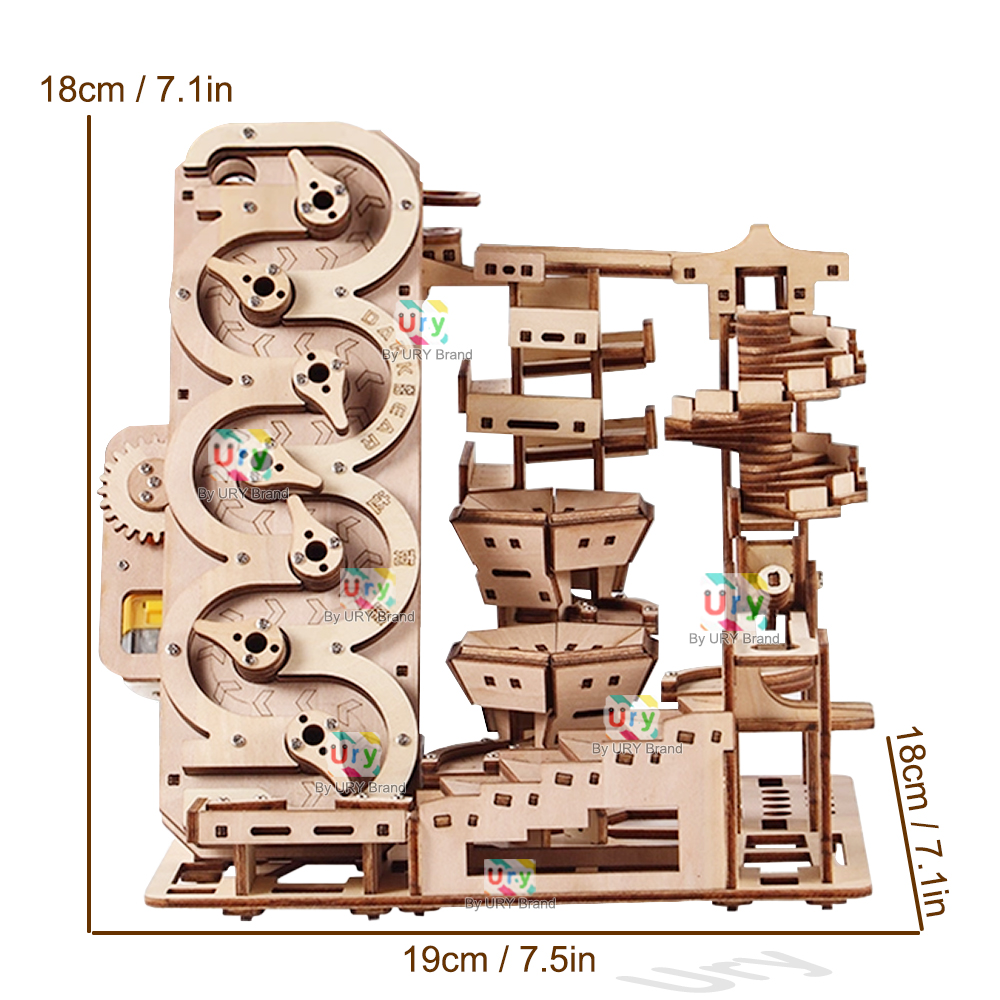 Permainan Puzzle Kayu 3D Ury,  - Marble Run Set ulasan dan harga
