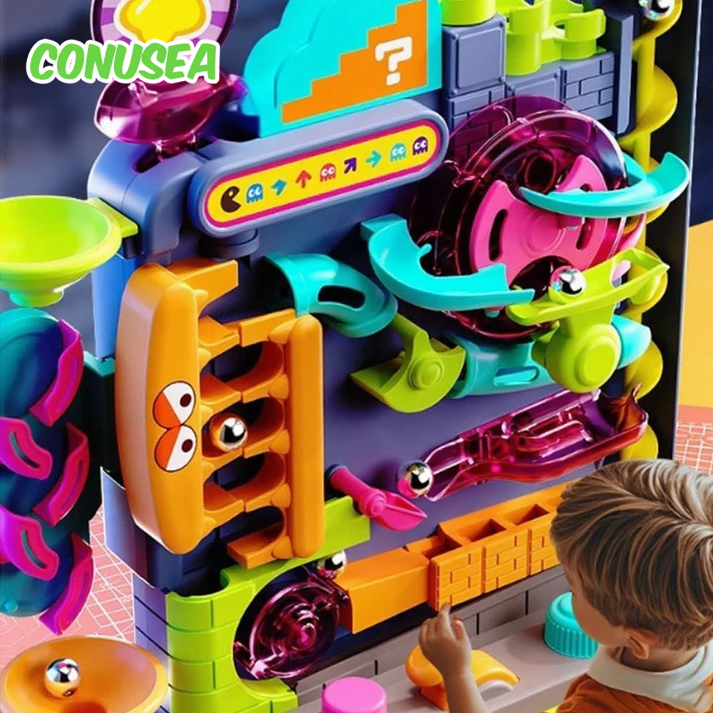 Mainan Balok Lintasan Bola Mar - Marble Run Set ulasan dan harga