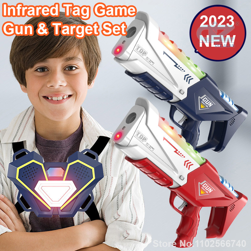 Pistol Mainan Infrared 35CM un - Laser Tag Set Kids ulasan dan harga